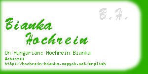 bianka hochrein business card